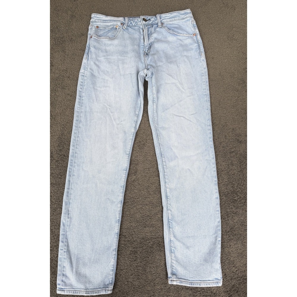 American Eagle Airflex+ Athletic Fit Light Wash Jeans 32x32 Mens Blue Stretch